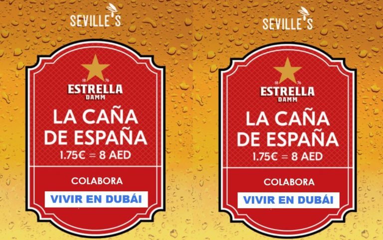 Cañas a 8 AED en Seville’s