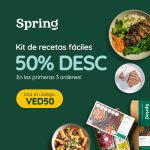 Spring Meal Kits. Oferta especial 50% en tu próximo kit de recetas fáciles