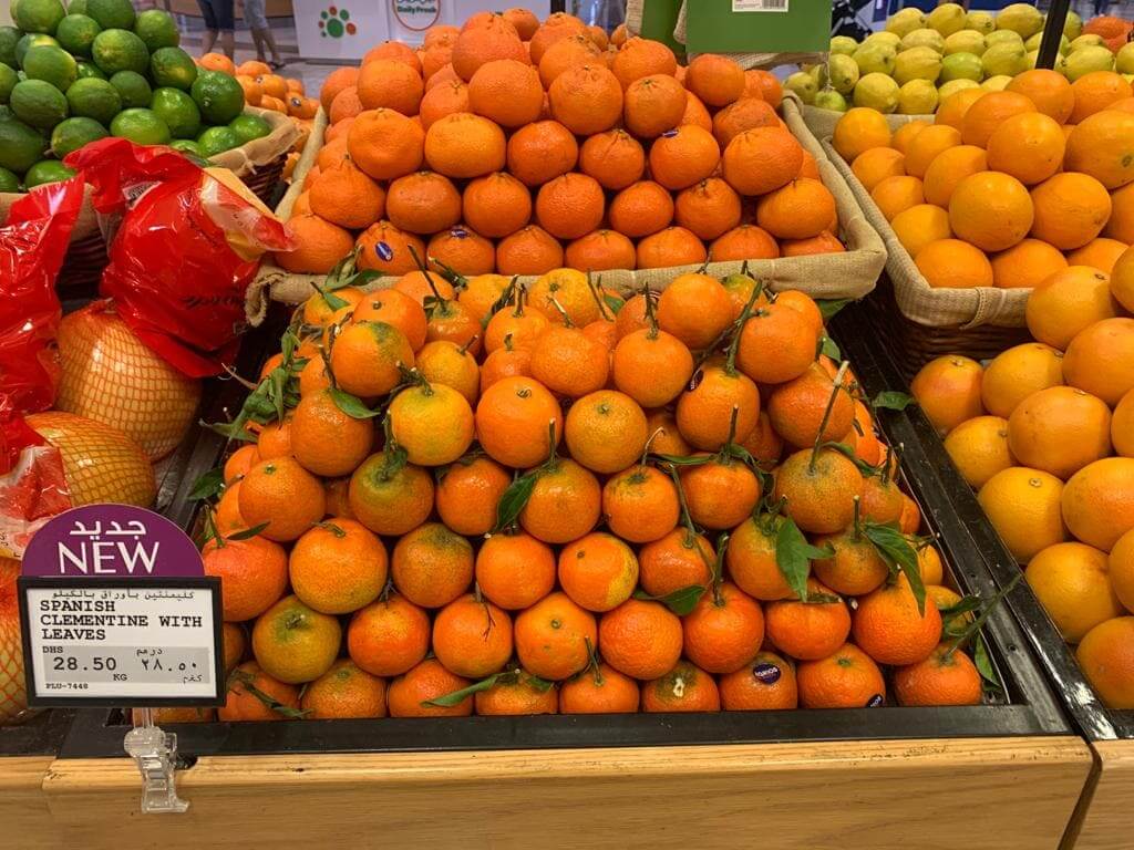 naranjas españolas en Emiratos Árabes