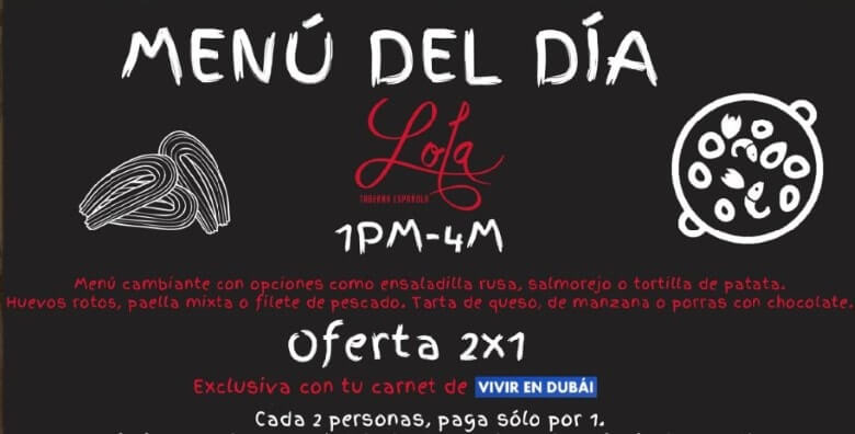 oferta menú día lola taberna vivir