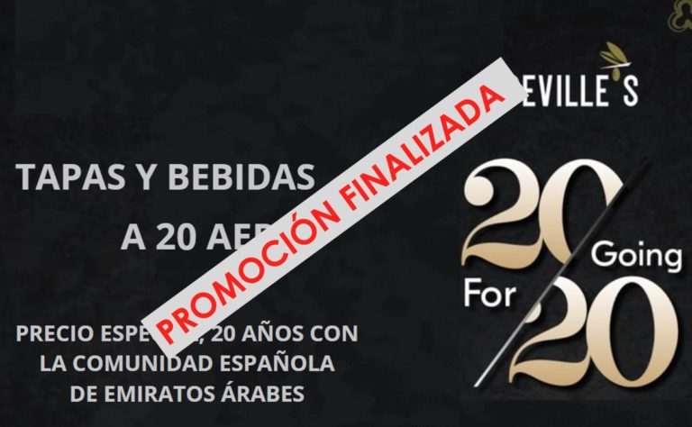 Último día, 15 de abril. Tapas y bebidas a 20 AED!!
