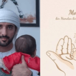 El príncipe jeque Hamdan da la bienvenida a su tercer hijo